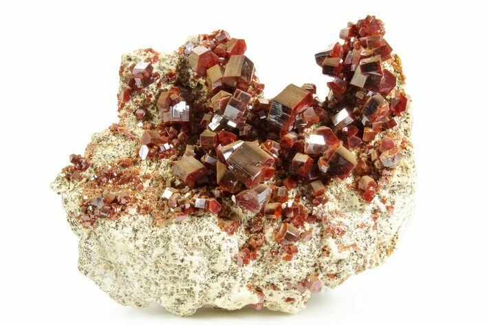 Pristine, Ruby Red Vanadinite Crystal Cluster - Large Crystals #368150